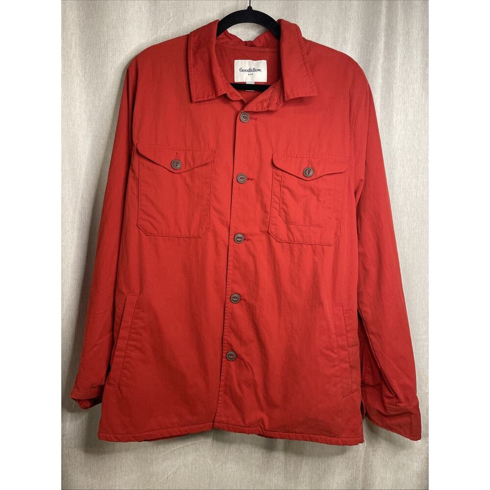 Goodfellow & Co. Size Medium Burnt Orange/Rust Long Sleeve Buttonup Shirt/Jacket